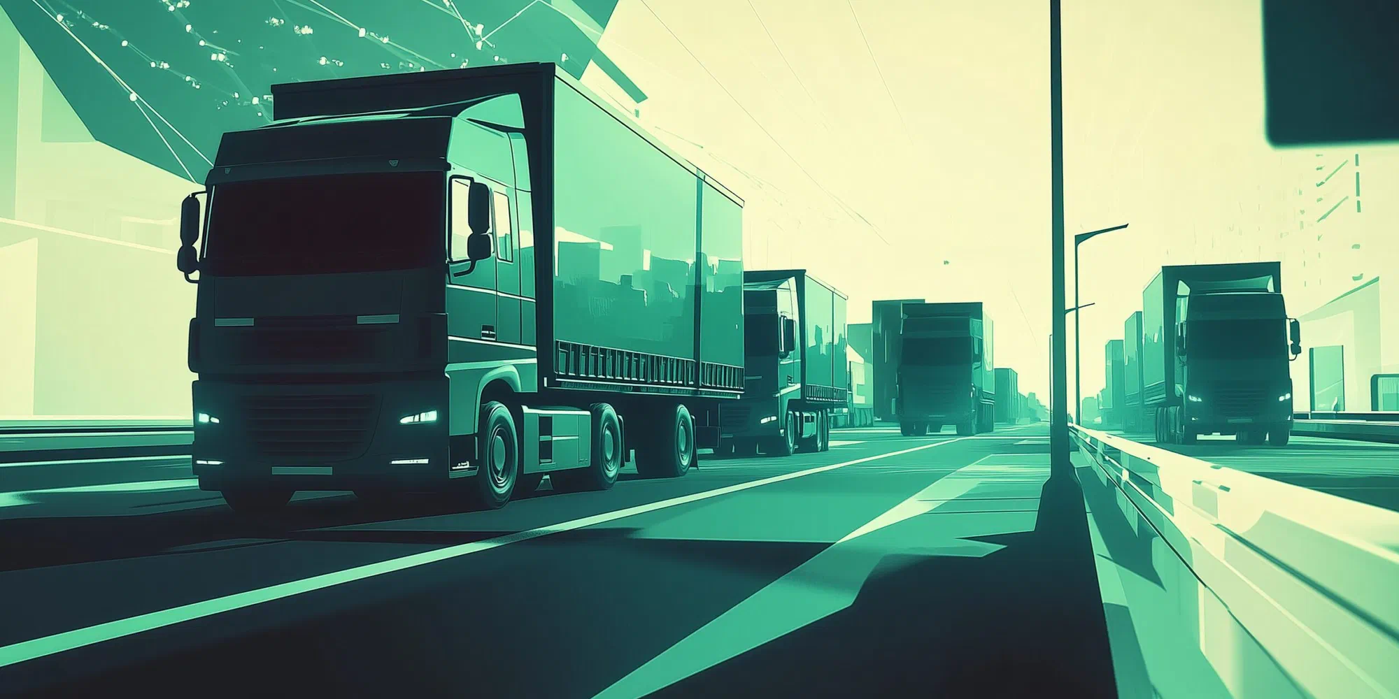 Illustration of a supply chain - freight forwarding and logistics